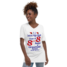 E. C. Central Class of 88 Shades of Greatness (Mask) R88/BL Unisex Short Sleeve V-Neck T-Shirt