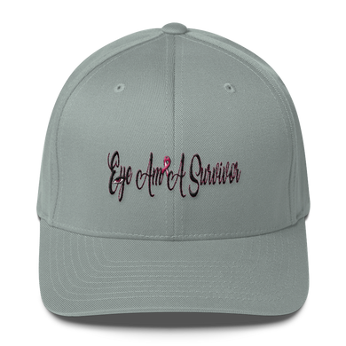 Eye Am A Survivor (Breast Cancer Awareness) Structured Twill Cap(Front Side Only)