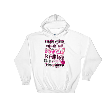 Eye Am Not Scared to Fight Back (Pinkoween) Hooded Sweatshirt