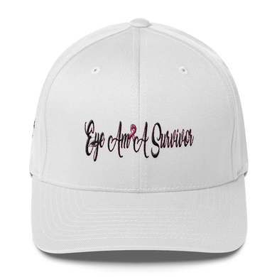 Eye Am A Survivor (Breast Cancer Awareness) Structured Twill Cap(Front & Side Logo)